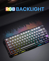 Clavier de jeu mécanique sans fil K1 75% avec interrupteurs linéaires, rétroéclairage RVB, périphériques informatiques