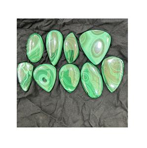 Meilleures ventes de cabochon ovale en malachite naturelle avec coupe ronde, pierres précieuses en vrac pour la fabrication de bijoux au prix de gros - Product Image 1