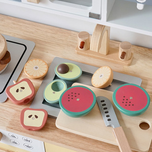 Juguete de madera magnético para cortar frutas y verduras para niños, juguete educativo de simulación de utensilios de cocina - Product Image 3