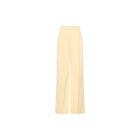 Celana Panjang Rajut Premium Warna Kuning Muda 2026 untuk Wanita, Celana High Waisted Mewah, Elegan, Lemon, Custom OEM/ODM