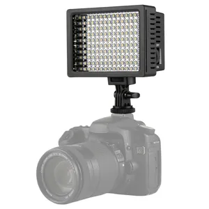 Luz de led branca HD-160, luz de fotografia na câmera