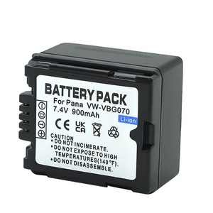 Batería VW-VBG070 900mAh VBG130 VBG260 para Videocámaras Panasonic Serie CE con Certificación RoHS, Venta al Por Mayor, Garantía de 12 Meses - Product Image 1