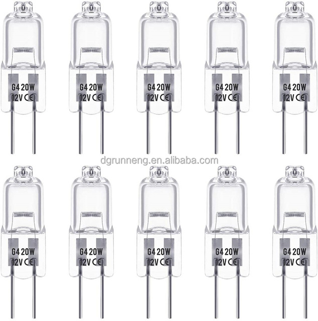 RUNNENG Hot Selling G4 12V 10W Low Voltage Halogen Lamp Bulb G5.3 Aromatherapy Plug and Play Two-Pin Socket 220V/12V/20W/35W