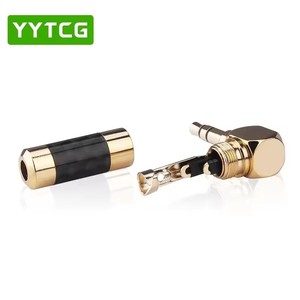 Connettore Audio 3.5mm connettore <span class=keywords><strong>Jack</strong></span> <span class=keywords><strong>Stereo</strong></span> <span class=keywords><strong>Stereo</strong></span> placcato oro nero fibra di carbonio 3.5mm connettore per cuffie - Product Image 6