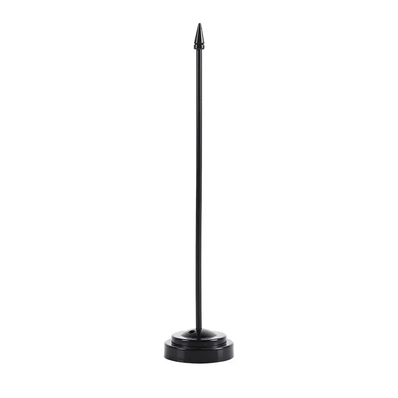 27cm * 6.3cm pólos duplos Preto plástico Bandeira Mesa Titulares com Varas Pequena Bandeira Mesa Bases Bandeira Desk Stand