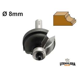 Cortador de radio convexo HW Klein con flauta de vástago de Ø 8mm - Product Image 1