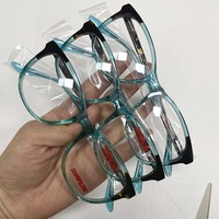 Montures de lunettes rondes en acétate unisexe, nouvelle mode, monture complète, protection des yeux, tendance, montures optiques assemblées, matériau