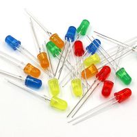 Ampoules LED à diffusion de couleur en gros sur le marché chinois, prix bas, LED de 5 mm, rouge, vert, bleu, jaune, orange, blanc, etc. 1000 pièces par sac