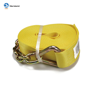 Correa de Poliéster Plana HIDEA con Gancho de Anclaje de Cadena G70, 4"x30', 26,000 LBS, <span class=keywords><strong>Eslinga</strong></span> de Cincha <span class=keywords><strong>para</strong></span> Control de <span class=keywords><strong>Carga</strong></span> en Camiones - Product Image 4