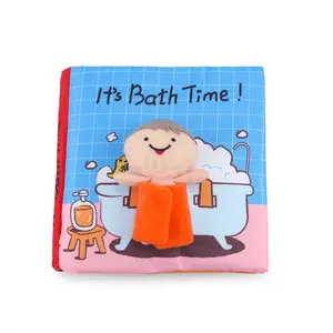 Kunden spezifische weiche Baby Säugling pädagogische wasch bare Baby Stoff Buch Filz Stoff Buch Kinder benutzer definierte Stoff Buch Baby