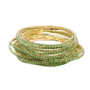 Pulsera de cadena de tenis de cobre con diamantes de imitación para mujer, joyería elástica de cristal colorido, regalo de fiesta - Product Image 4