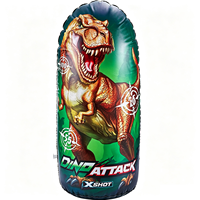 Cible de tir gonflable dinosaure pour enfants, jouet d'entraînement avec lanceur de fléchettes en mousse