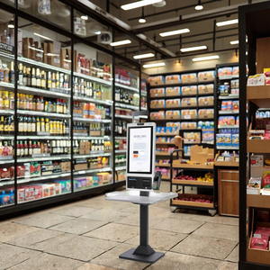 Tự kiểm tra kiosk <span class=keywords><strong>Pos</strong></span> với 80 mét Máy in nhiệt <span class=keywords><strong>Android</strong></span> Wi-Fi đứng kiosk máy cho siêu thị tự thanh toán - Product Image 2