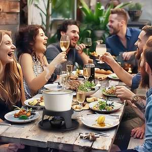 Ensemble de <span class=keywords><strong>fondue</strong></span> en fonte pour chocolat, fromage, <span class=keywords><strong>fondue</strong></span> suisse, ensemble pour la <span class=keywords><strong>viande</strong></span> - Product Image 2