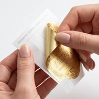 Étiquettes autocollantes personnalisées de luxe, durables, en feuille d'or, imperméables, écologiques, pour l'emballage des flacons de cosmétiques et de soins de la peau