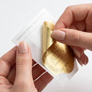 Étiquettes autocollantes personnalisées de luxe, durables, en feuille d'or, imperméables, écologiques, pour l'emballage des flacons de cosmétiques et de soins de la peau - Product Image 2