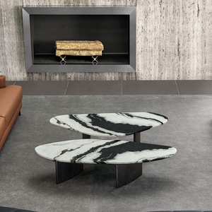 Bàn Trà Đá Cẩm Thạch Sang Trọng Ý Bộ Phòng Khách Kết Hợp Đồ Nội Thất Chân Gỗ Nguyên Khối Bàn Trà Nghệ Thuật <span class=keywords><strong>1</strong></span> Món Hiện Đại - Product Image 1