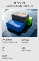 Éponge applicatrice de cire haute performance pour le detailing automobile, tampon en mousse microfibre pour polissage, lustrage, application de revêtement et nettoyage facile