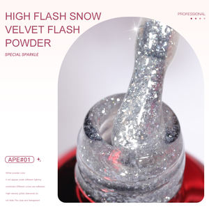 Vernis à ongles en gel blanc scintillant de style étoile à étiquette privée, 9 couleurs, paillettes fines roses scintillantes, gel pour nail art pour salon à domicile - Product Image 5