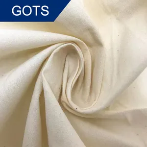 100% Bio-Baumwolle 4oz 6oz 8oz 10oz 12oz 16oz Chinos Natural Cotton Gepäcks chuhe Material Stoff bietet GOTS/OCS-Zertifikat