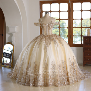 Champagne Quince Dress: Elegant Styles for 15th Birthday