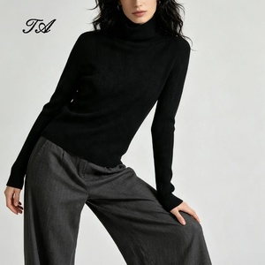 Maglione in Cashmere Tyan da <span class=keywords><strong>Donna</strong></span>, Collo in Puro Cashmere, Vestibilità Ampia, Nuovo Top Morbido per Autunno e Inverno - Product Image 1
