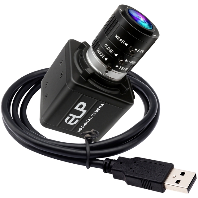 IMX577 12MP High Speed USB Camera 1080P 120FPS & Manual Focus Zoom Lens for Sports Shooting, Slow Motion, PC Webcam