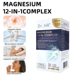 Magnezyum Kapsülleri 12'si 1 Arada Kompleks 12 Aktif Tür Kalp Sinir Kemik Uyku Destekleyici Kapsüller - Product Image 2