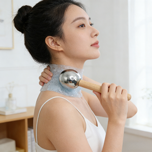 Bola de masaje de hielo de belleza Facial y terapia de frío de ojos Masajeador de cabeza de rodillo para levantamiento y estiramiento de la piel Masaje facial - Product Image 4