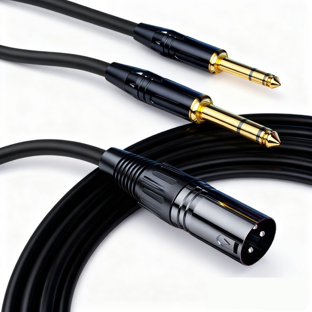 High Quality TRS to PVC Insulated XLR Male Music Instrument Cable Balanced Stereo Jack to XLR Jack Control Cables