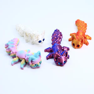 3D Printed Creative <b>Fox</b> & Kitten Keychain Pendant Plastic Decorative Movable Tail Jewelry <b>Ornament</b> - Product Image 3