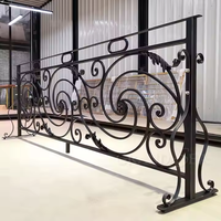 Fabricant de garde-corps d'escalier balustrade en fer forgé amovible
