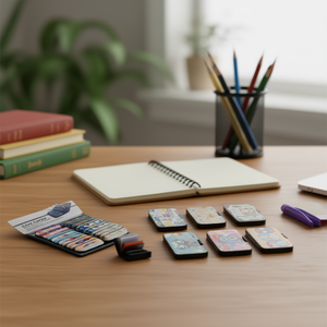 Porta carte di credito TARJETERO Owl Style, 240 pezzi, design colorato, con chiusura a bottone in alluminio - Product Image 3