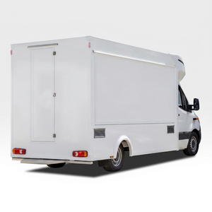 Remorque de camion de restauration mobile motorisée en acier inoxydable avec compartiments isolés pour la livraison d'aliments surgelés et la restauration de rue mobile - Product Image 1