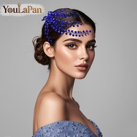 YouLaPan Peigne à cheveux élégant gothique en résine et strass, fait main, exquis, pour mariages, banquets, danses, soirées, YXA231
