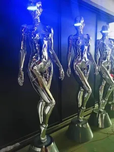 Statue de robot féminin en fibre de verre, collection <span class=keywords><strong>2022</strong></span>, idéale pour la décoration intérieure et comme cadeau créatif - Product Image 2