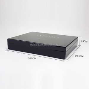 Лакированная деревянная коробка премиум-класса-футляр для хранения ювелирных изделий/подарков ручной работы, настраиваемая отделка - Product Image 4