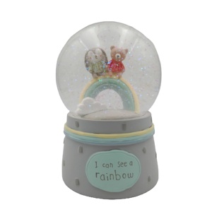 Aangepaste Hoge Kwaliteit Hars Snowglobe Loverly Bear Water Bal Polyresin Konijn Sneeuw Globes Voor Sales