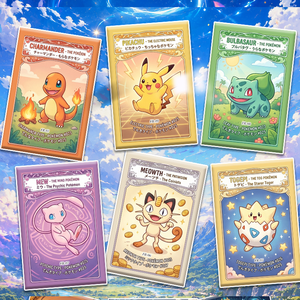 Venta al por mayor de Anime japonés: Tablero de arte acrílico raro de Eif Baby Pokemoned, Fan Art Mengka, Caja de sobres misteriosos de cartas doradas 151 para juego de cartas - Product Image 5