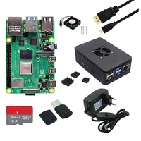 Raspberry Pi 4 Model B 2GB 4GB 8GB RAM Berkualitas Tinggi Original, Kit Papan Pengembangan dengan Casing dan Charger