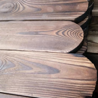 Planche de bois carbonisé anti-pourriture, anti-UV, anti-mites, en bois massif pour projets de jardinage extérieur et aménagement paysager - Vente en gros