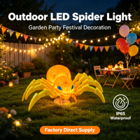 Lampe LED araignée d'Halloween, étanche IP65, lampe décorative d'extérieur, décoration de jardin, de cour, de terrasse, de fête, de vacances