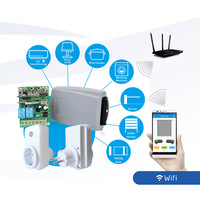YET402pc-wifi Récepteur universel 433 MHz pour portail et porte avec contrôle Wi-Fi et RF, interrupteur contrôleur à 2 canaux avec application mobile