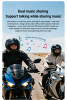 Casque de moto A3 Pro avec interphone, kit de communication audio sans fil pour la conduite