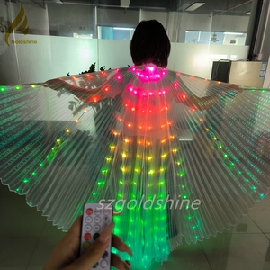 Offre Spéciale GoldShine Ailes de danse orientale pour adultes Ailes lumineuses à LED multifonctionnelles avec télécommande pour décorations de fête - Product Image 2
