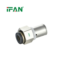 IFAN Vente directe usine Raccords à sertir en laiton pour tuyaux PEX haute pression, raccords femelle et mâle argentés