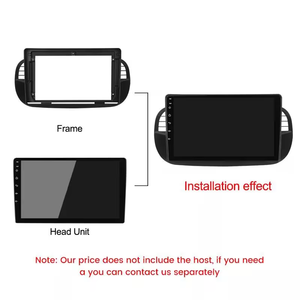 Cadre d'installation de lecteur multimédia DVD audio de voiture classique en plastique noir UV de 9 pouces, accessoires intérieurs - Product Image 3