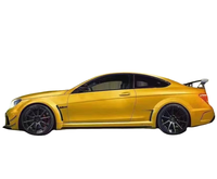 Pour Mercedes Benz W204 C63 version berline coupé modifiée avec des passages de roue de capot de moteur de pare-chocs de corps large de style BS