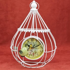 Retro White <b>Metal</b> Wall <b>Clock</b> - Product Image 1