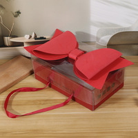 Groothandel Recycleerbare Bloemvormige Rechthoekige Matt Gelamineerde Bakpapier Liner Karton Transparante Fruit Geschenkdoos Bruiloft